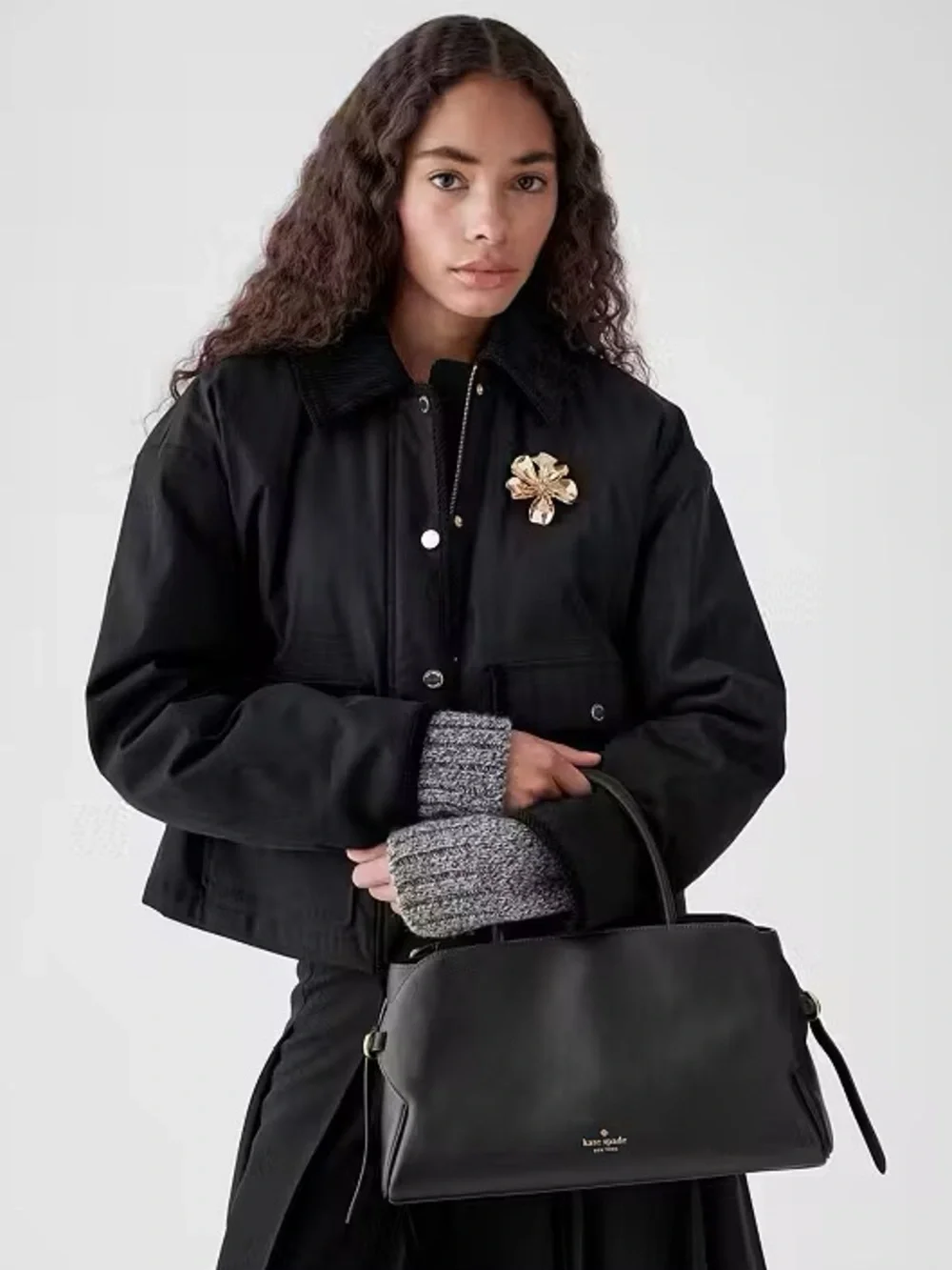 ♠️Kate Spade New York Harper Convertible Satchel Bag, Black NWT